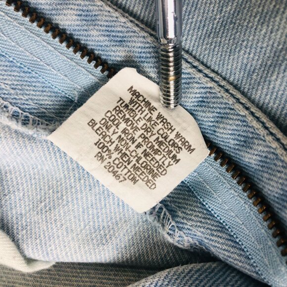 Vtg 70s/80s CHIC High-Waisted Jeans Sz 8 Tapered Legs Light Wash Cotton 26 x 29 - Picture 9 of 11